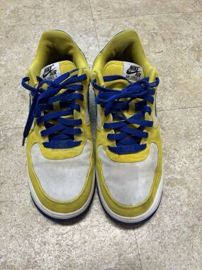 Nike Air Force 1 Colorblock Yellow Blue Green White Low Top DZ3637-900 Sneakers
